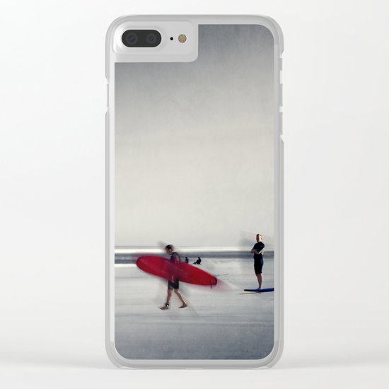 RED surfBoard 16 Clear iPhone Case