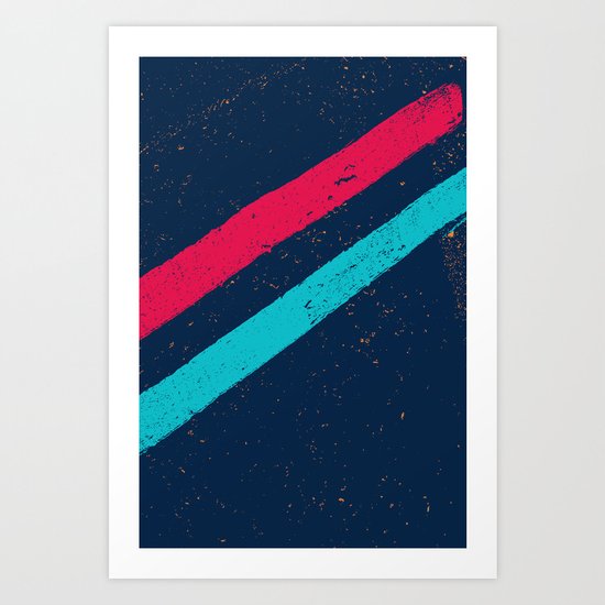 STREET SLANG / Stripes 3 Art Print