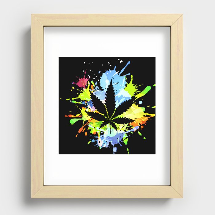 marijuana  canabis Recessed Framed Print