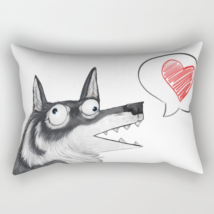 Derp Wolf Rectangular Pillow