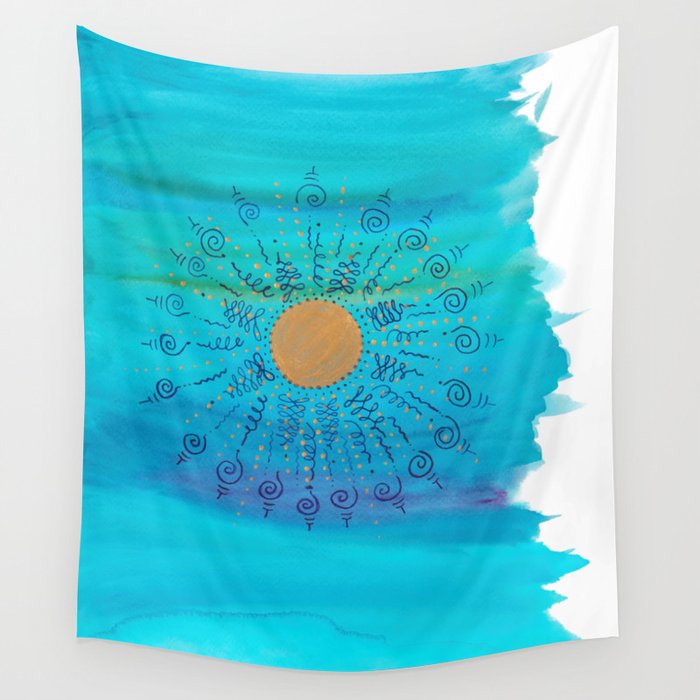 Light Language - Spirals of the Sun Wall Tapestry