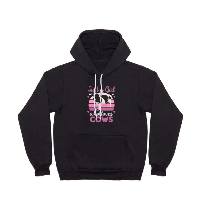 Just A Girl Who Loves Cows Cute Cow For Girls Hoody