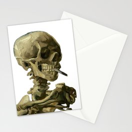 Vincent Van Gogh Skull With Burning Cigarette (Reproduction)  Stationery Card