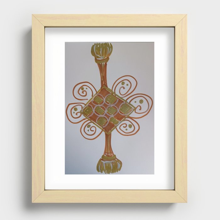 Inspired # 2 from 15th century Korean design knot Recessed Framed Print