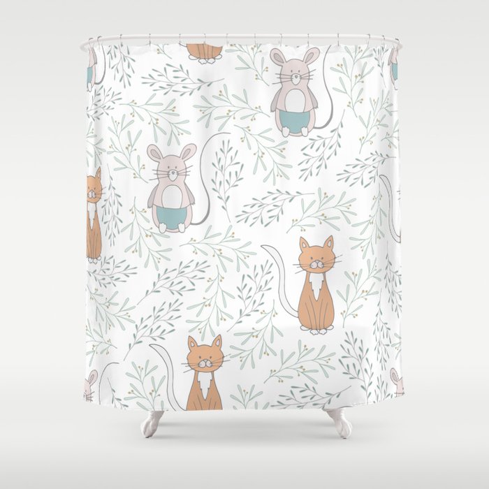 Cats and Rats Shower Curtain