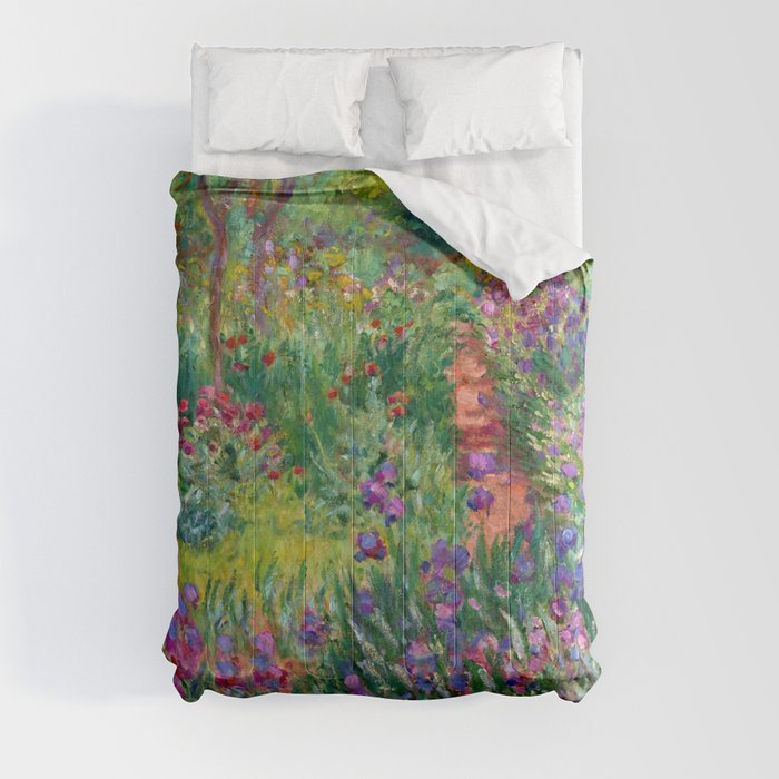 Claude Monet "The Iris Garden at Giverny", 1899-1900 Comforter