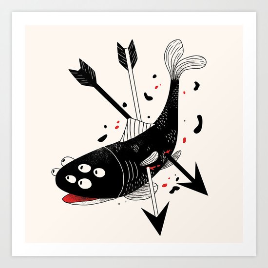 darkwood fish Art Print
