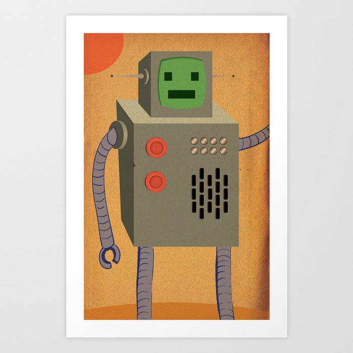 Awesome Robot! Art Print