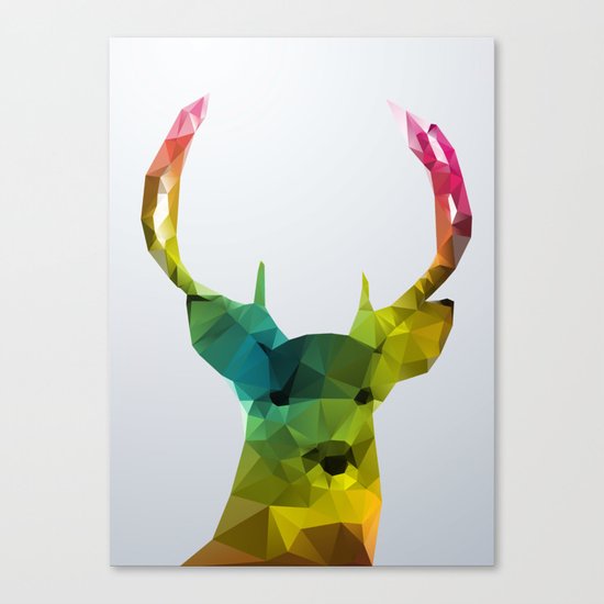 Glass Animal - Deer head Canvas Print