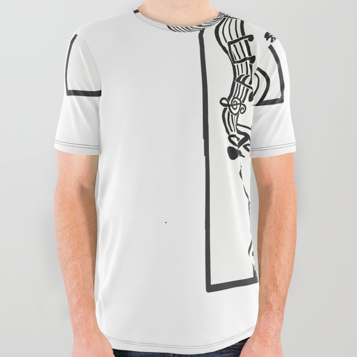 Just Music Quit Smoking All Over Graphic Tee