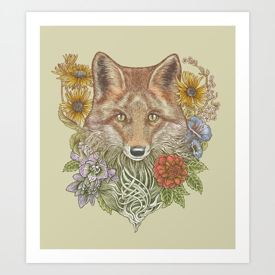 Fox Garden Art Print