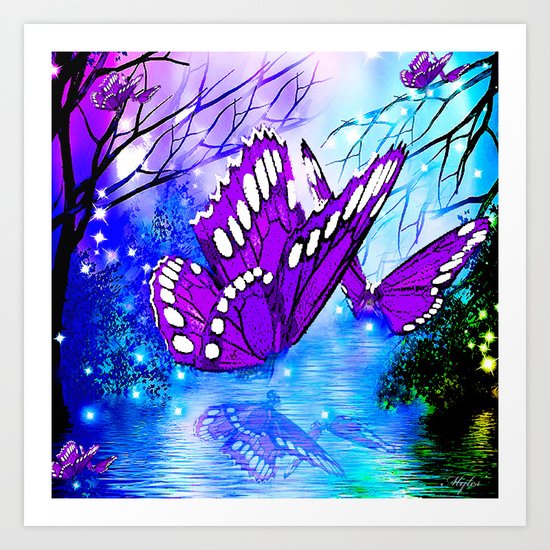 BUTTERFLY REFLECTIONS Art Print