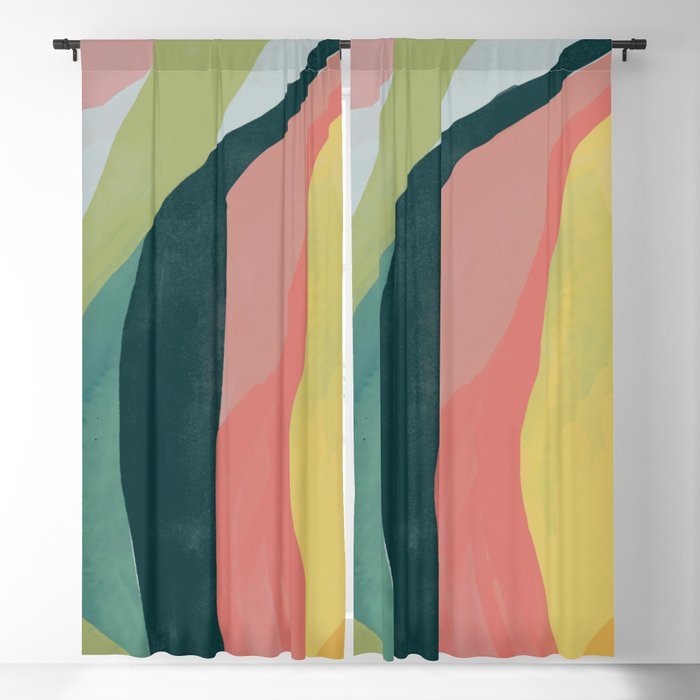 Shapes In Color Harmonics | Abstract Shaped Design Blackout Curtain