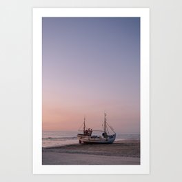 Taking the Boat to Travel - Denmark - Beach Photography Art Print