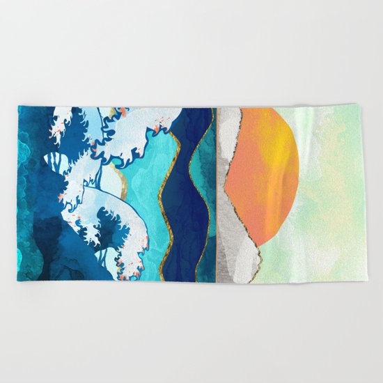 Stormy Waters Beach Towel