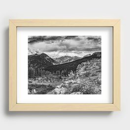 Molas Pass In The Colorado Rocky Mountains - Black and White Recessed Framed Print