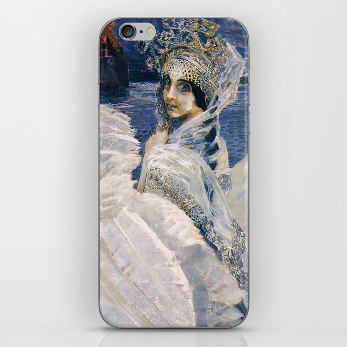 The swan princess female ballet swan lake still life portrait painting by Mikhail Vrubel iPhone Skin