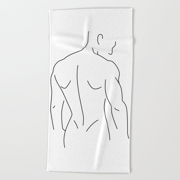 Personalized Summer Body Builder Boy Beach Towel