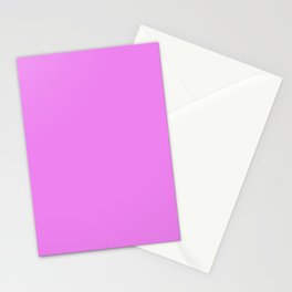 Lavender Magenta Purple Solid Color Popular Hues Patternless Shades of Magenta Hex #ee82ee Stationery Card