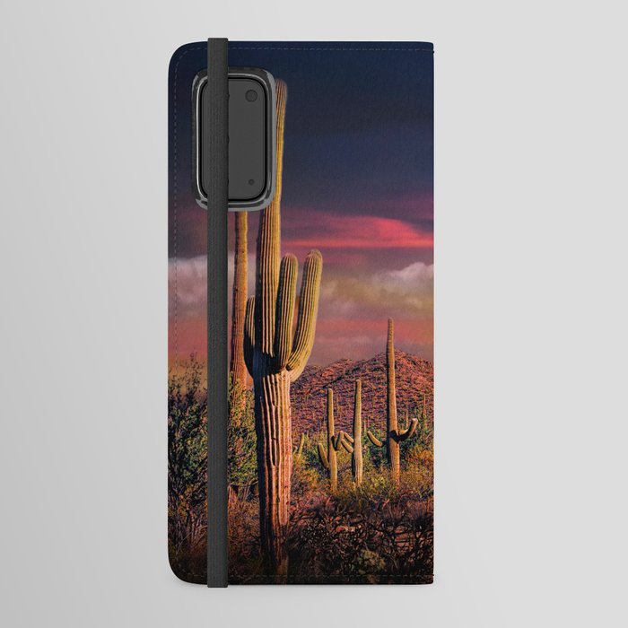 Cactus Under A Painted Sky Android Wallet Case