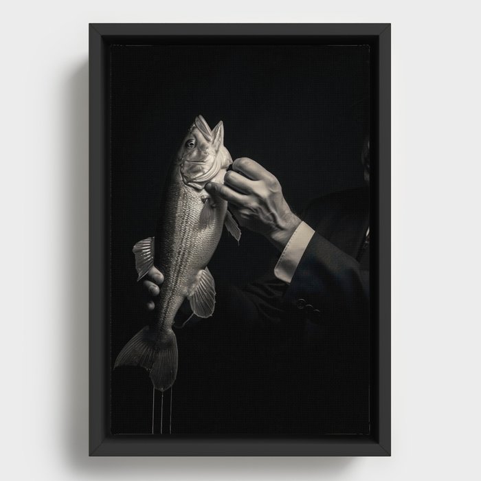 A Fish Rots From the Head Down Framed Canvas