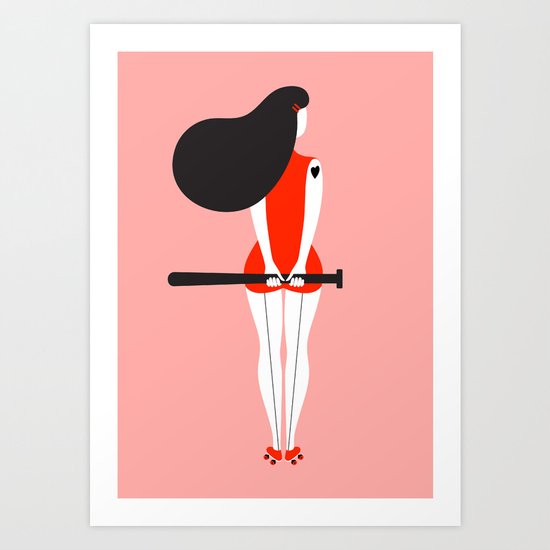 Roller Derby Day Art Print