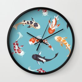 Koi Fish Pond Wall Clock
