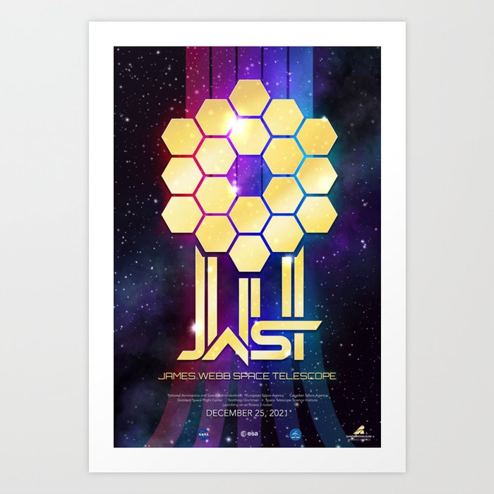 James Webb Space Telescope Movie Poster Art Print