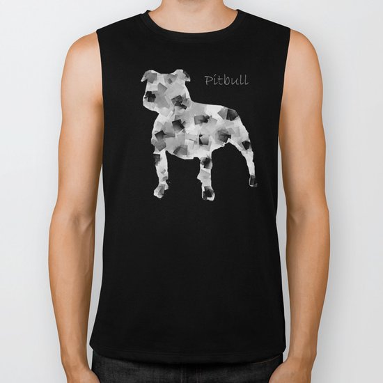 the pit bull dog Biker Tank