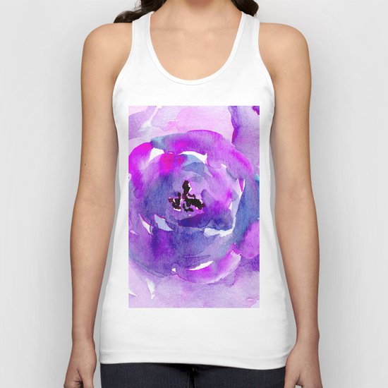 Purple pink flower Unisex Tank Top