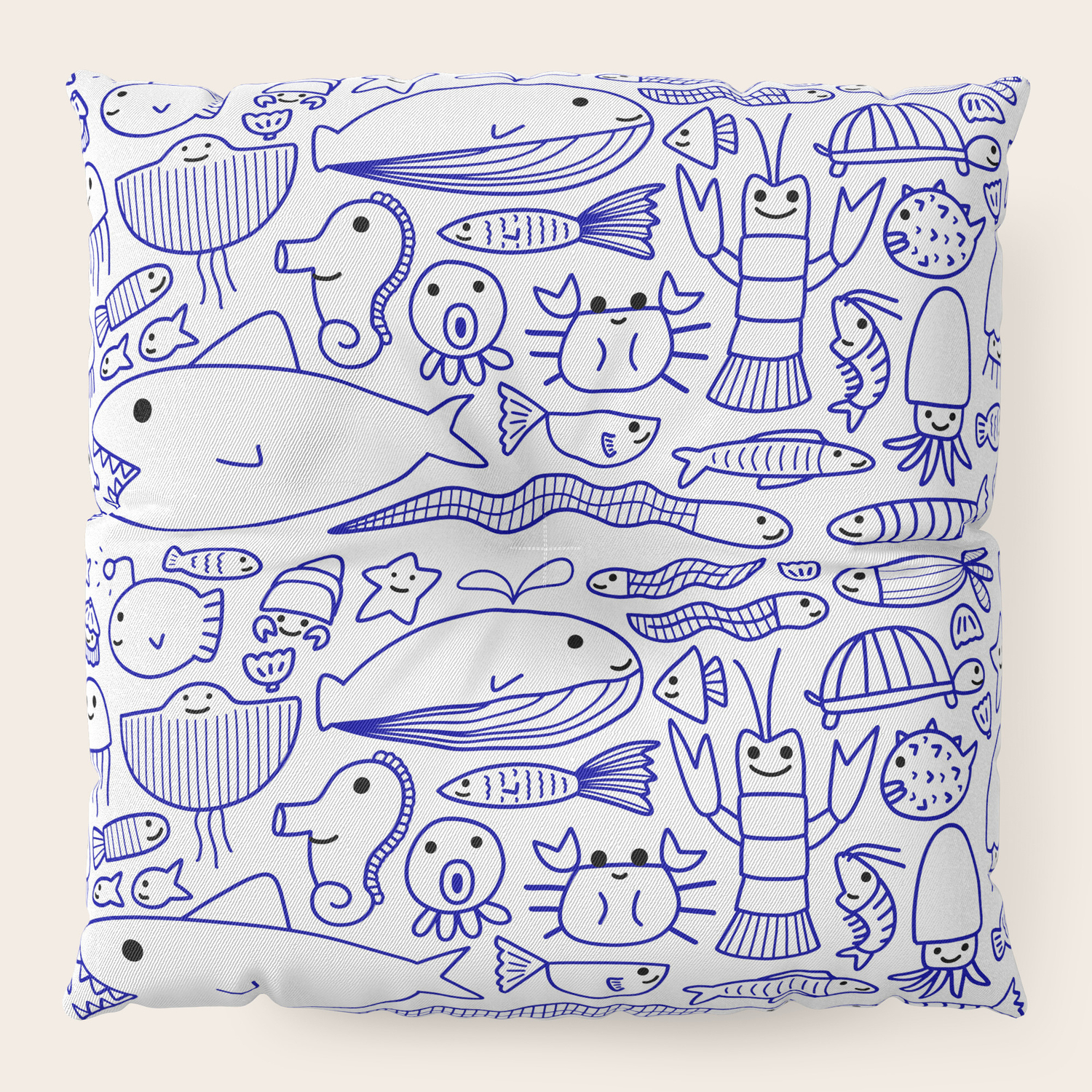 Lines Under The Sea Floor Pillow By Littlegrassland Society6