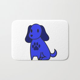 The Blue Dog With Paw Print Bath Mat