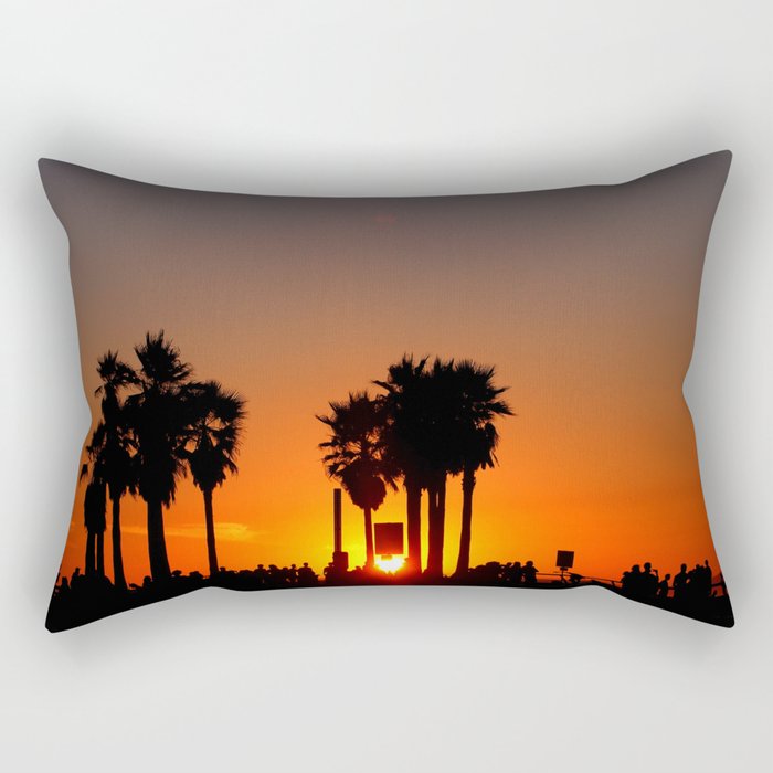 Venice Beach Sunset Rectangular Pillow