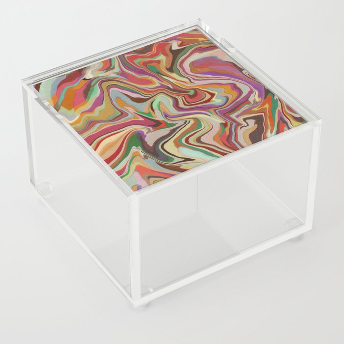 Colorful Liquid Swirl Acrylic Box