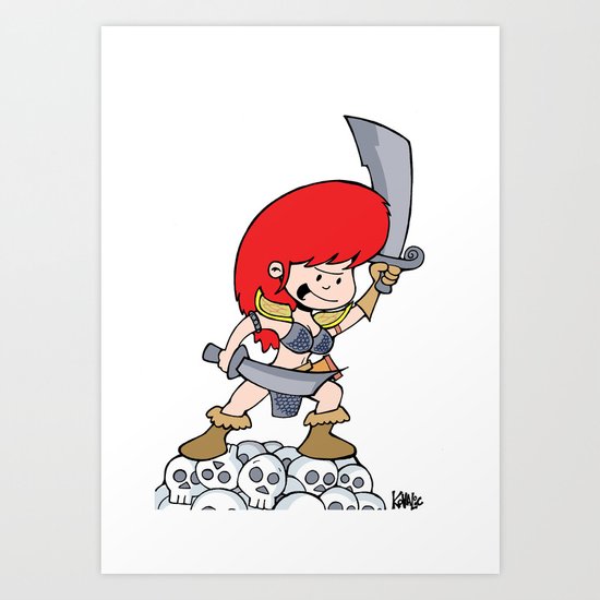 Red Gilly! Art Print