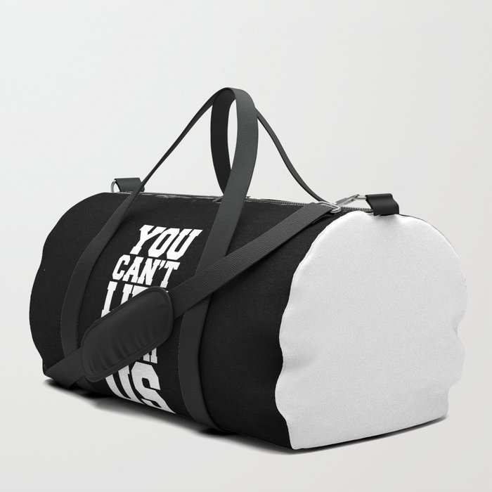Can t Lift With Us Funny Gym Quote Duffle Bag by GymGoals
