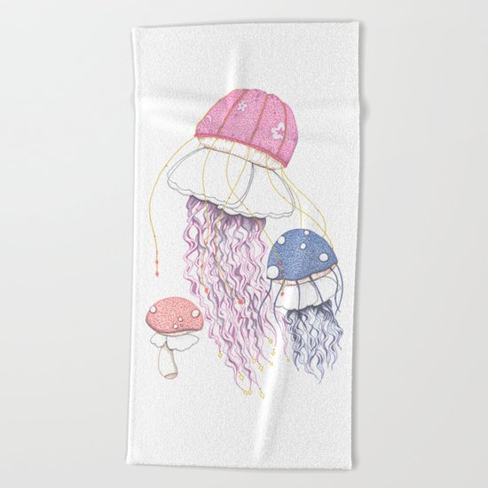 Jelly Shrooms Beach Towel