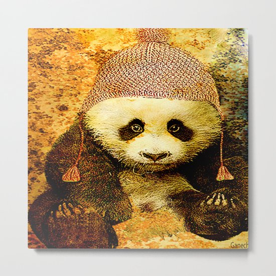 baby Panda Metal Print