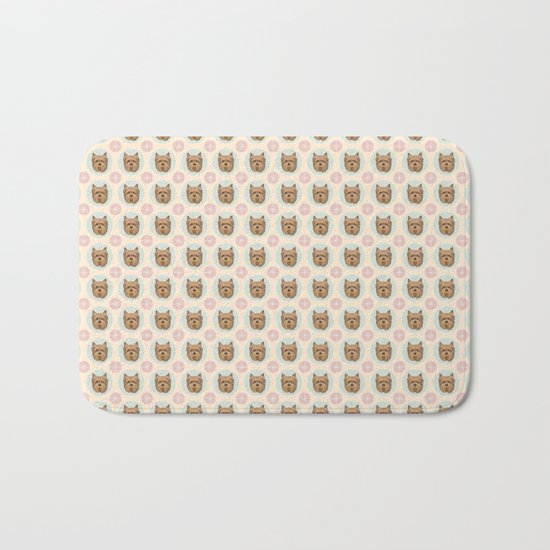 Yorkshire Terrier Pattern Bath Mat