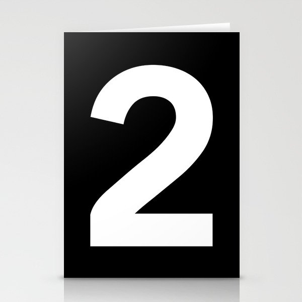Number 2 (White & Black) Stationery Cards