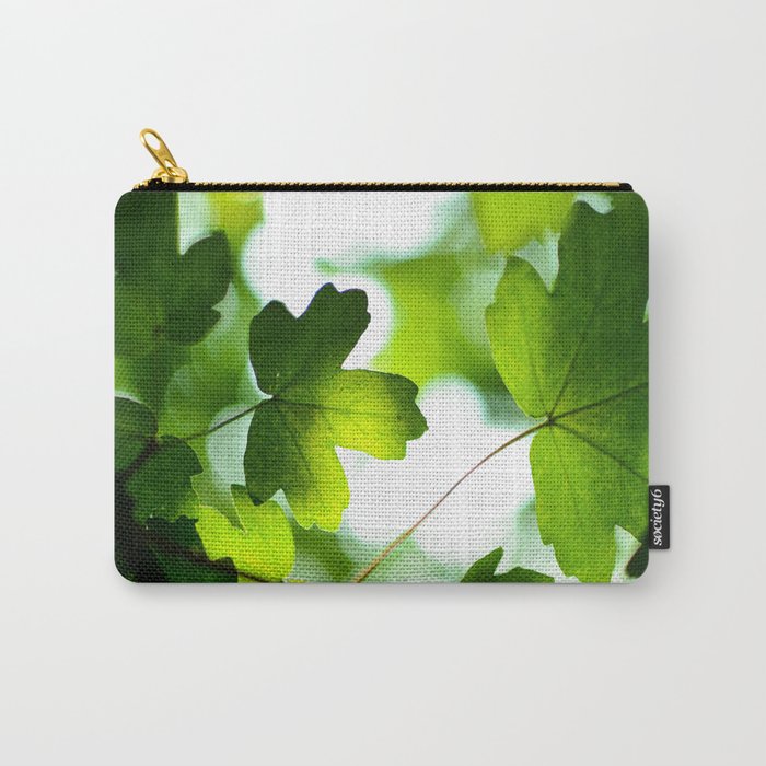Green Maple Leaves Carry-All Pouch