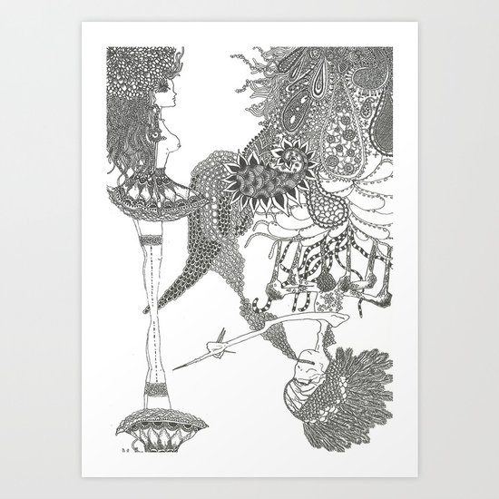 Up side down Art Print