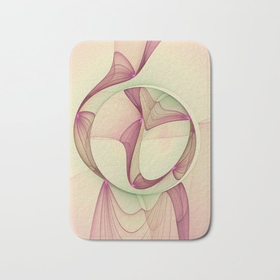 The Abstract Elegance, Modern Fractal Art Bath Mat