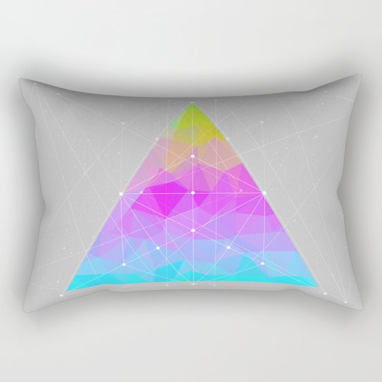The Dots Will Somehow Connect (Geometric Pyramid) Rectangular Pillow