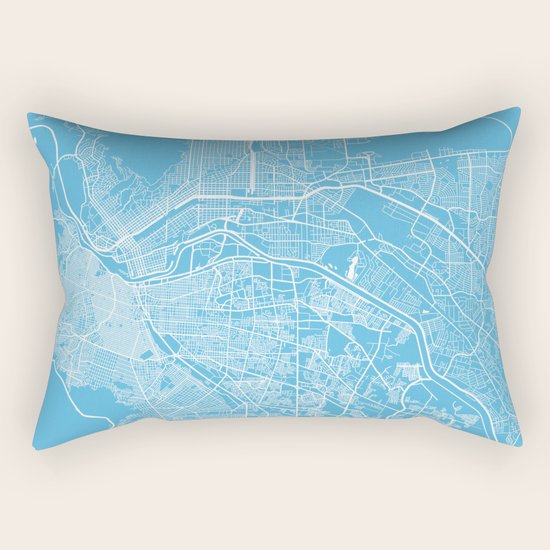 El Paso map blue Rectangular Pillow