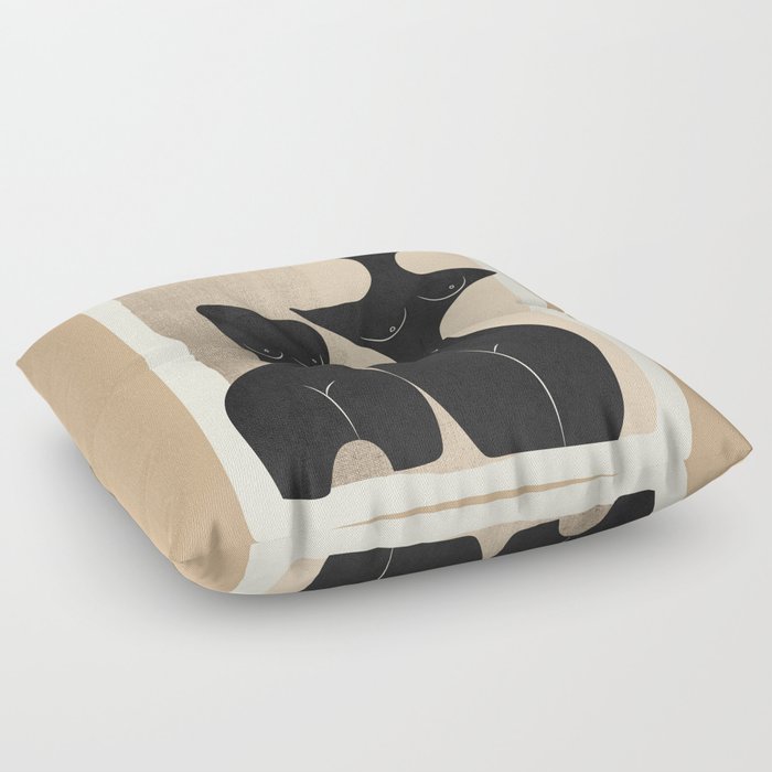 Modern Abstract Woman Body Vases 08 Floor Pillow