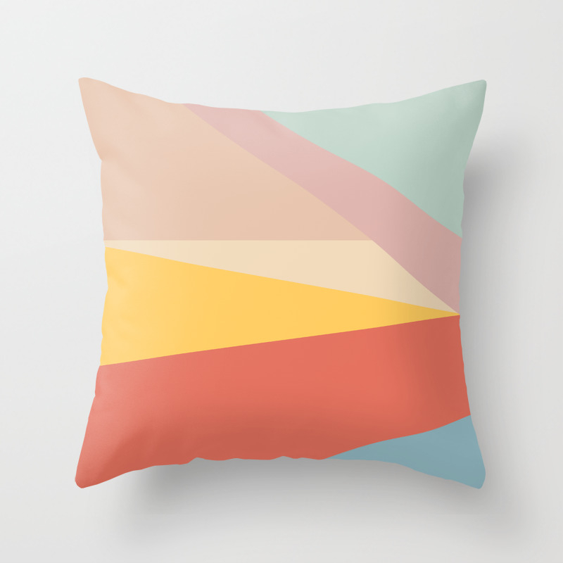 Retro Abstract Geometric Throw Pillow By Junejournal Society6