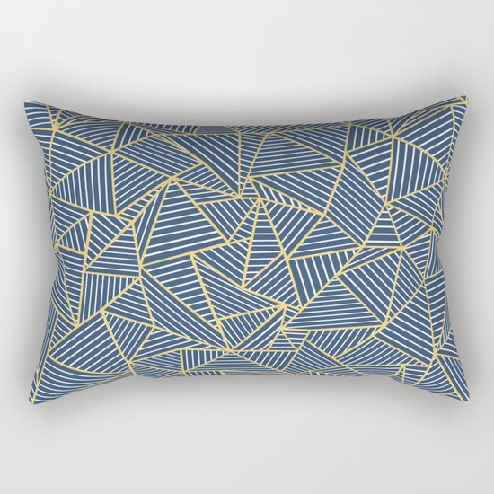 Ab Out Double R Navy Rectangular Pillow