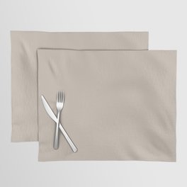 Soft Neutral Beige Solid Color Pairs PPG Gotta Have It PPG1076-3 - All One Single Shade Hue Colour Placemat