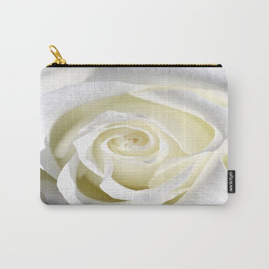 White Rose Carry-All Pouch
